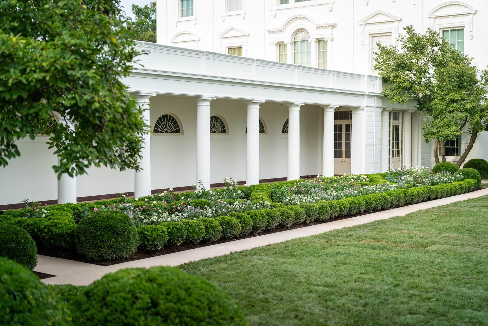 The White House Rose Garden & Tennis Pavilion