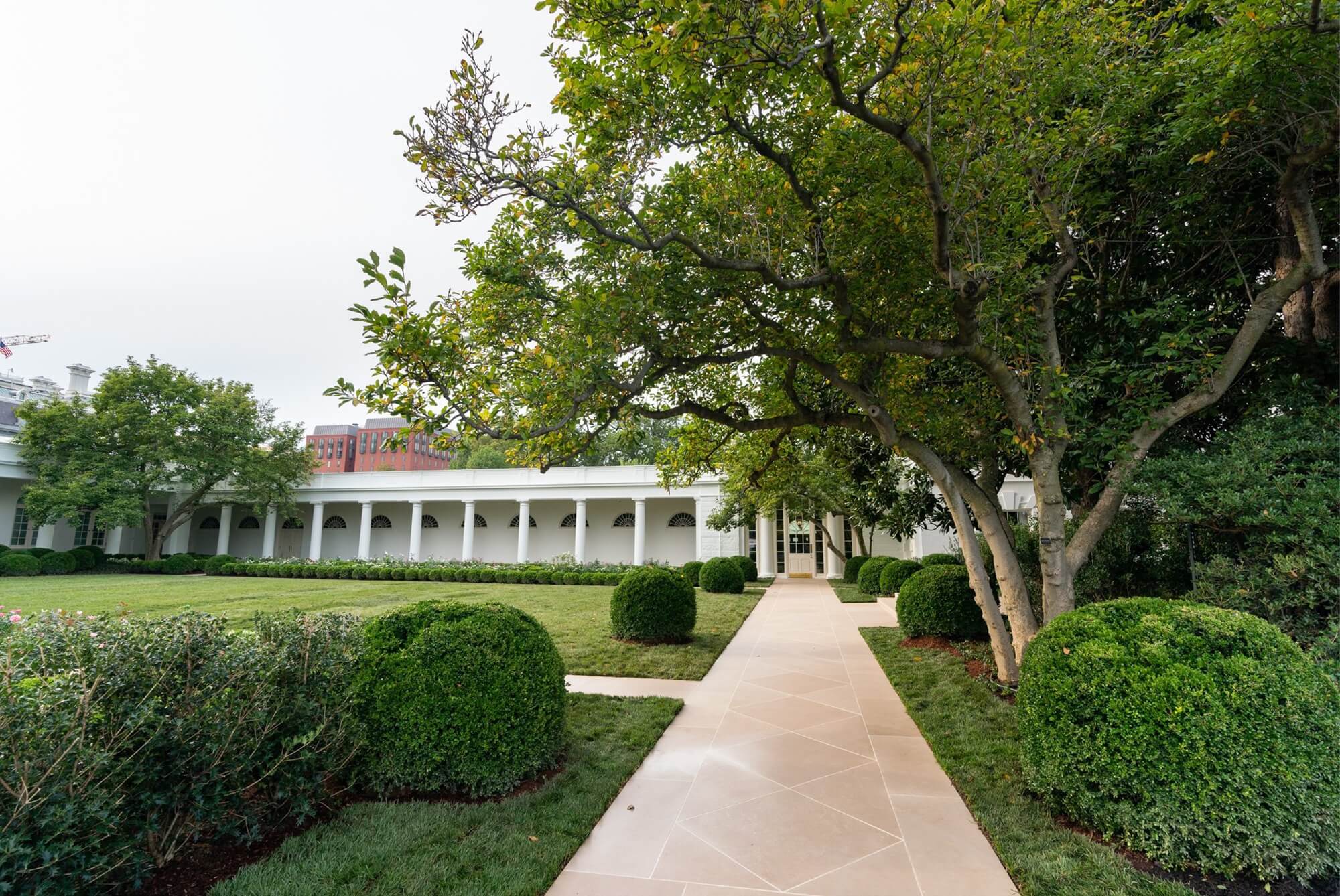 The White House Rose Garden & Tennis Pavilion