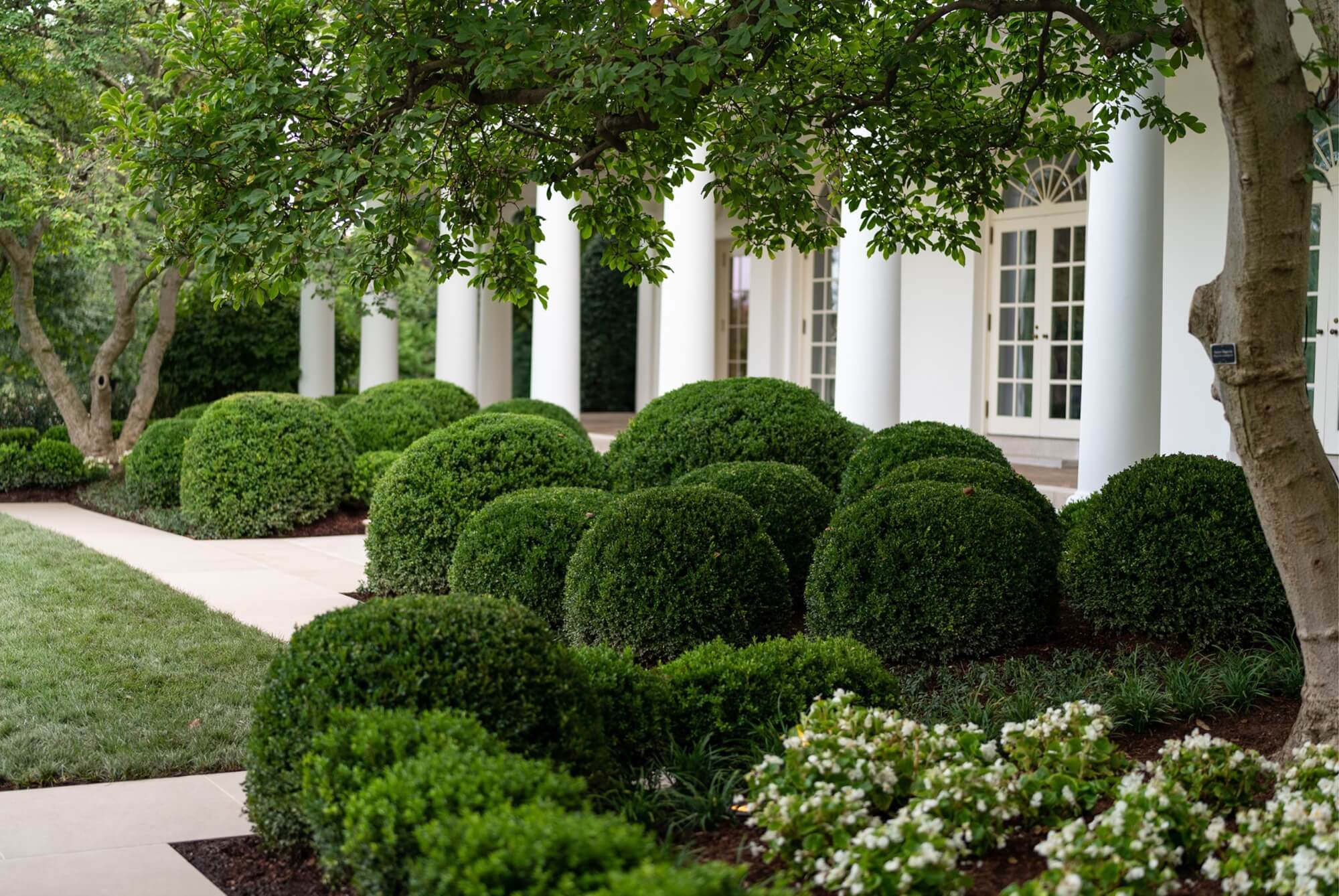 The White House Rose Garden & Tennis Pavilion