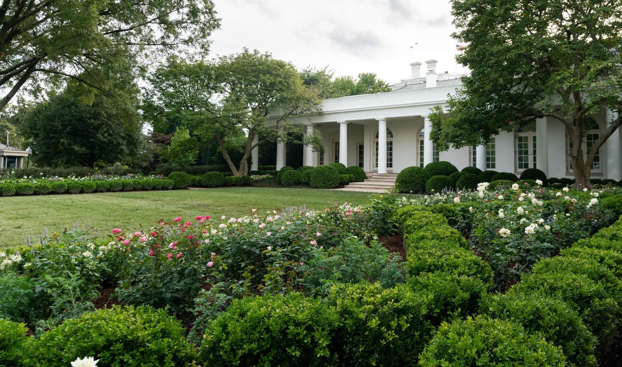 The White House Rose Garden & Tennis Pavilion